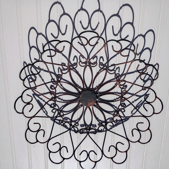 Metal Wire Fruit Bowl Bread Basket Oil Rubbed Bronze Decorative Ornate Scroll - Picture 6 of 8